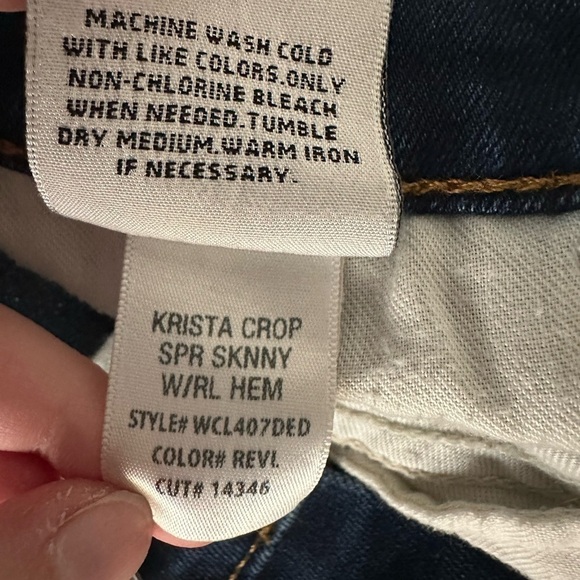 Hudson Krista low rise cropped skinny released hem jeans size 26/4 medium wash - Picture 12 of 14